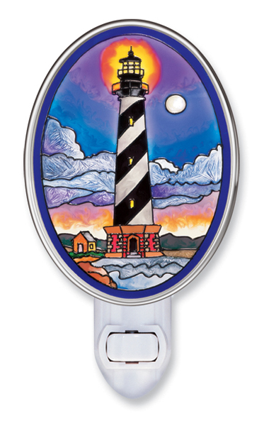 AMIA 8505 Cape Hatteras Stained Glass Night Light