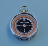 Stanley London Aluminum Aviator's Luminescent Liquid Damped Pocket Compass