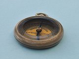 Front View of Antique Open Faced Pocket Compass