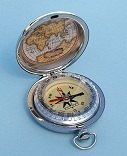 Dalvey Modern Explorer Pocket Compass World Map on Inside Lid