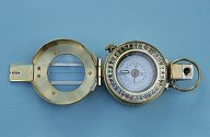 Francis Barker Brass M73 Presentation Compass with Lid Open