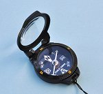 Stanley London Black Luminescent Pocket Compass with Magnifier