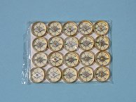 Bulk Packaging of 20 pieces of the Larger Military Special Forces Survival Button Compasses