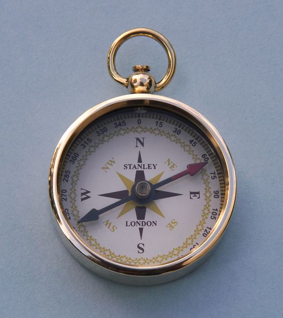 Solid brass Airborne Paratrooper Open Faced Pocket Compass