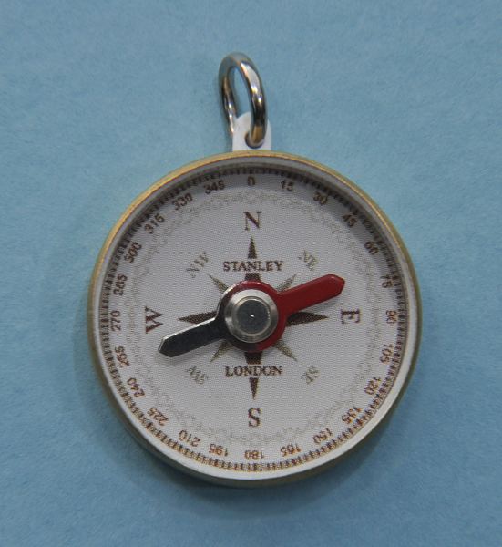 Solid Brass Sea Scout Open Faced Pocket Compass