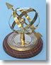 Decorative Armillary Sphere Sundial w/ Hardwood Base