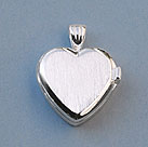 Elegant Heart Silver Compass Locket with Cover Closed