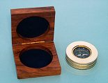 Small Compass and Hardwood Case