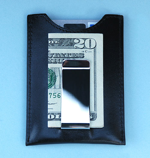 Leather Credit Card Wallet and Money Clip