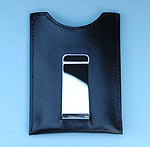 Black Leather Credit Card Wallet and Money Clip