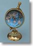 Brass Spherical Globe Desk Clock