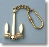 Solid Brass Anchor Key Chain