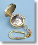 Brass Miniature Pocket Compass Key Chain