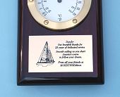 Custom Engraved Piano Finish Clock and Thermometer Plaque
